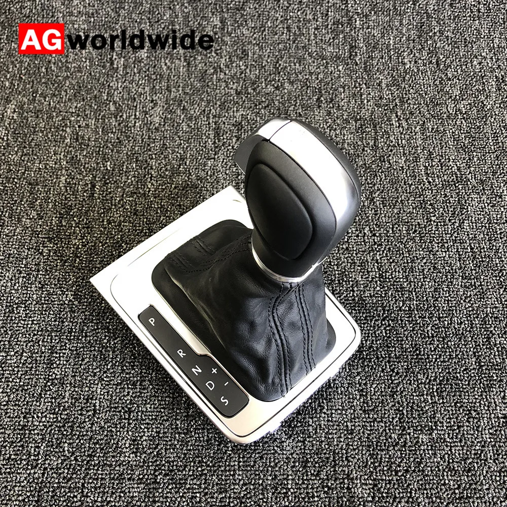Gear Shift Knob Lever Dsg At Black Leather For Volkswagen Vw Golf Mk6
