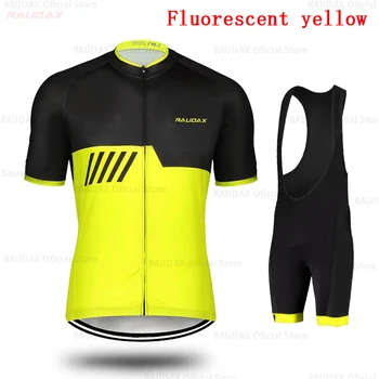 

Factory Direct Sales Fluorescent Yellow Cycling Jersey Suit Mtb Cycling Clothing Quick Dry Cycling Breathable Cycling Sportswear