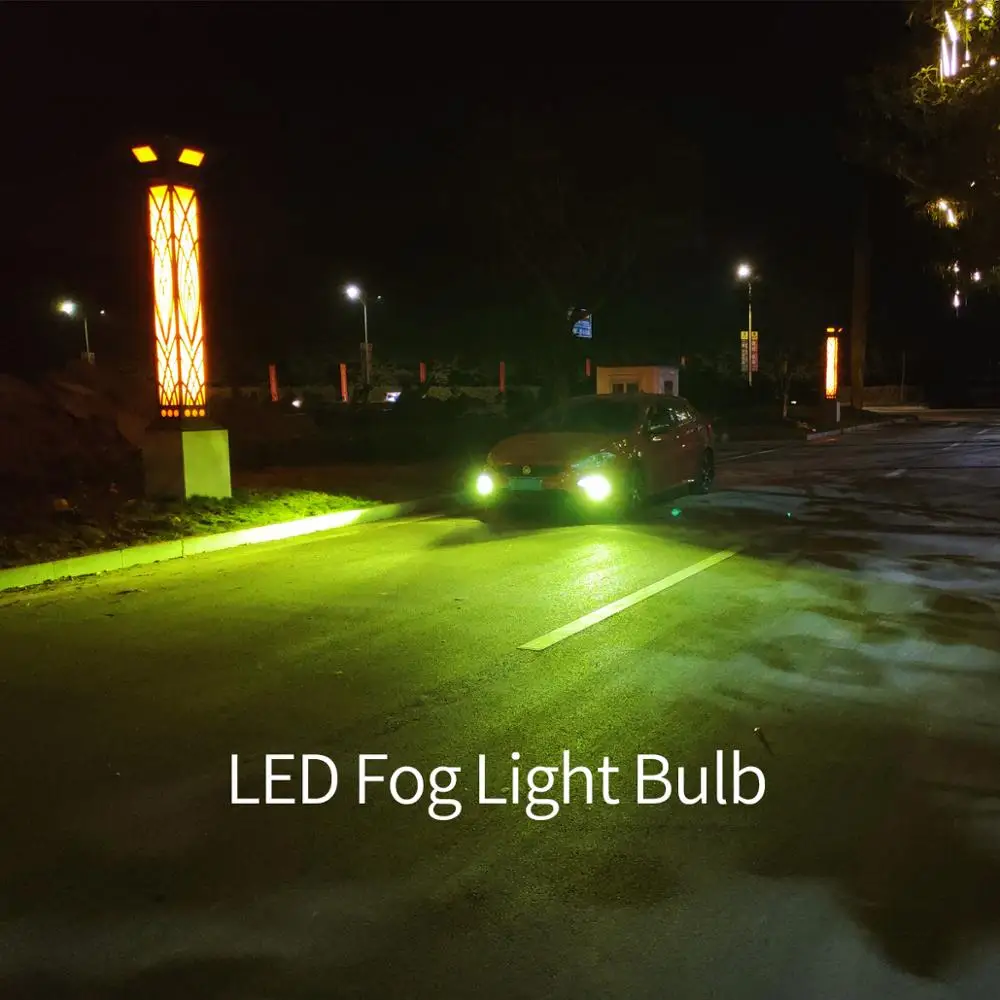 LED Fog Light 2pcs H11 LED Fog Light Bulbs 3800K Lime Yellow/Lime-green 6000K White HB4 9006 881 H9 H8 H16JP Fog Lights Lamp Replacement