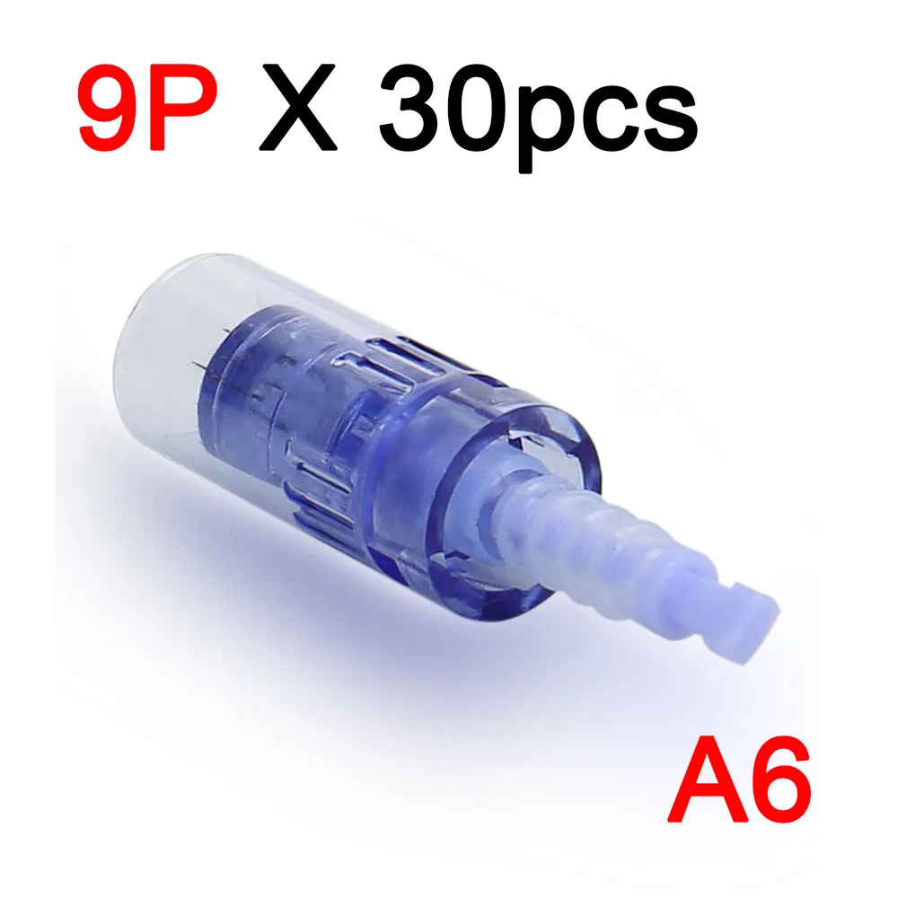 30pcs 9P 30 PCS 9/12/36/42 Pin Cartridges Tattoo Needles for Dr Pen Anti Aging Micro-needles Replaced Cartridge for Meso Derma Pen - Габаритные размеры: 30pcs 9P