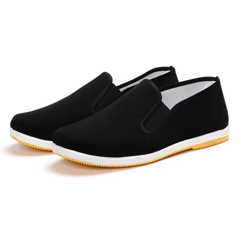 Old Beijing Cloth Shoes for Men Traditional Chinese Style Kung Fu Bruce Lee Tai Chi Retro Rubber Sole Shoes 3845