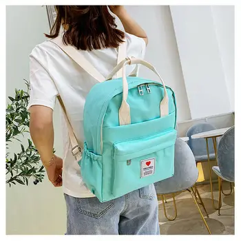 

Women's Backpack School Book Bags Satchel Shoulder Rucksack Canvas Travel Bag US