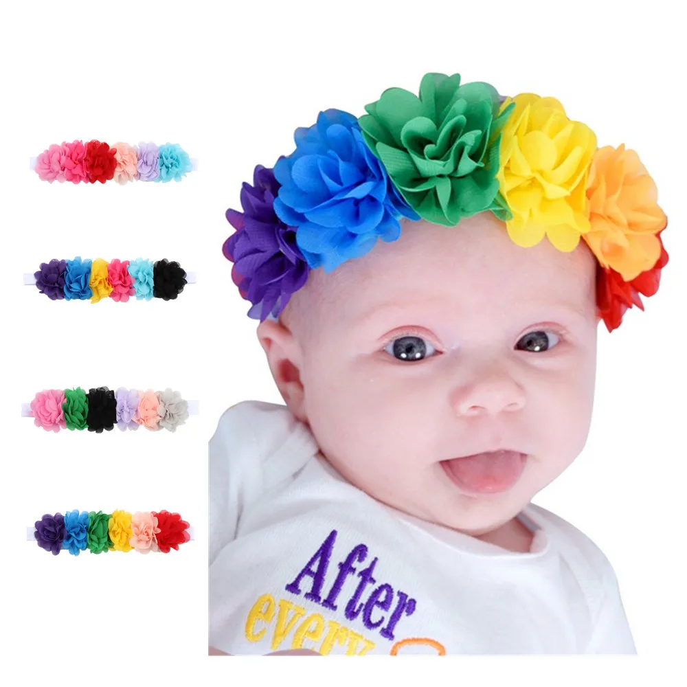 

Cute Hair Clips Girls Glitter Rainbow Felt Fabric Flowers Hair Band Headband Hair Band for Baby Toddler Girl Hair Accessories