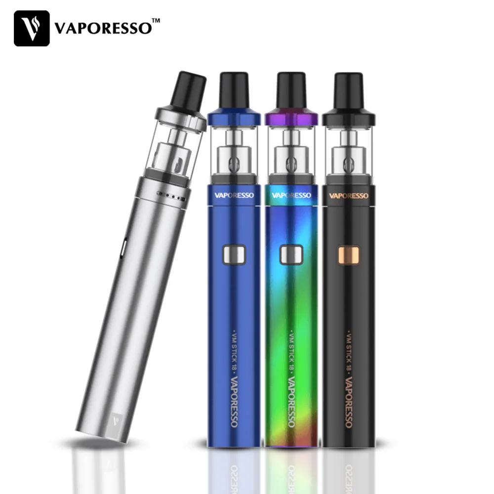 

New Original Vaporesso VM STICK 18 Kit with 1200mAh Battery VM 18 Tank Top Fill Tea fiber mesh coil E-cig pen-style Vape Kit