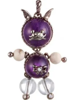 

Jay VI pendant with a scattering of colored stones made of silver