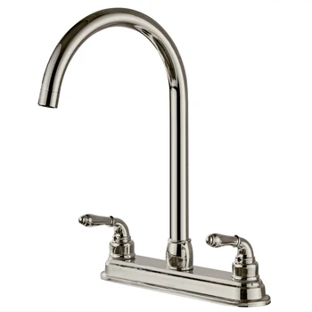 

2-Handle Kitchen Chrome Faucet Sink Mixer Tap Swivel Spout Faucet Classic Swivel Copper Single Hole Faucets taps