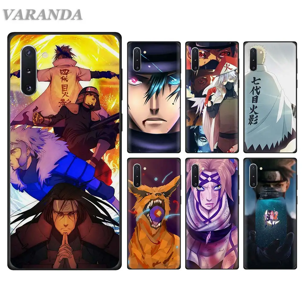 

Hokage Naruto Silicone Cases for Samsung Galaxy Note 10 10 Plus (5G) 9 8 S10 Plus S10e A30 A50 A70 Black Soft Cover