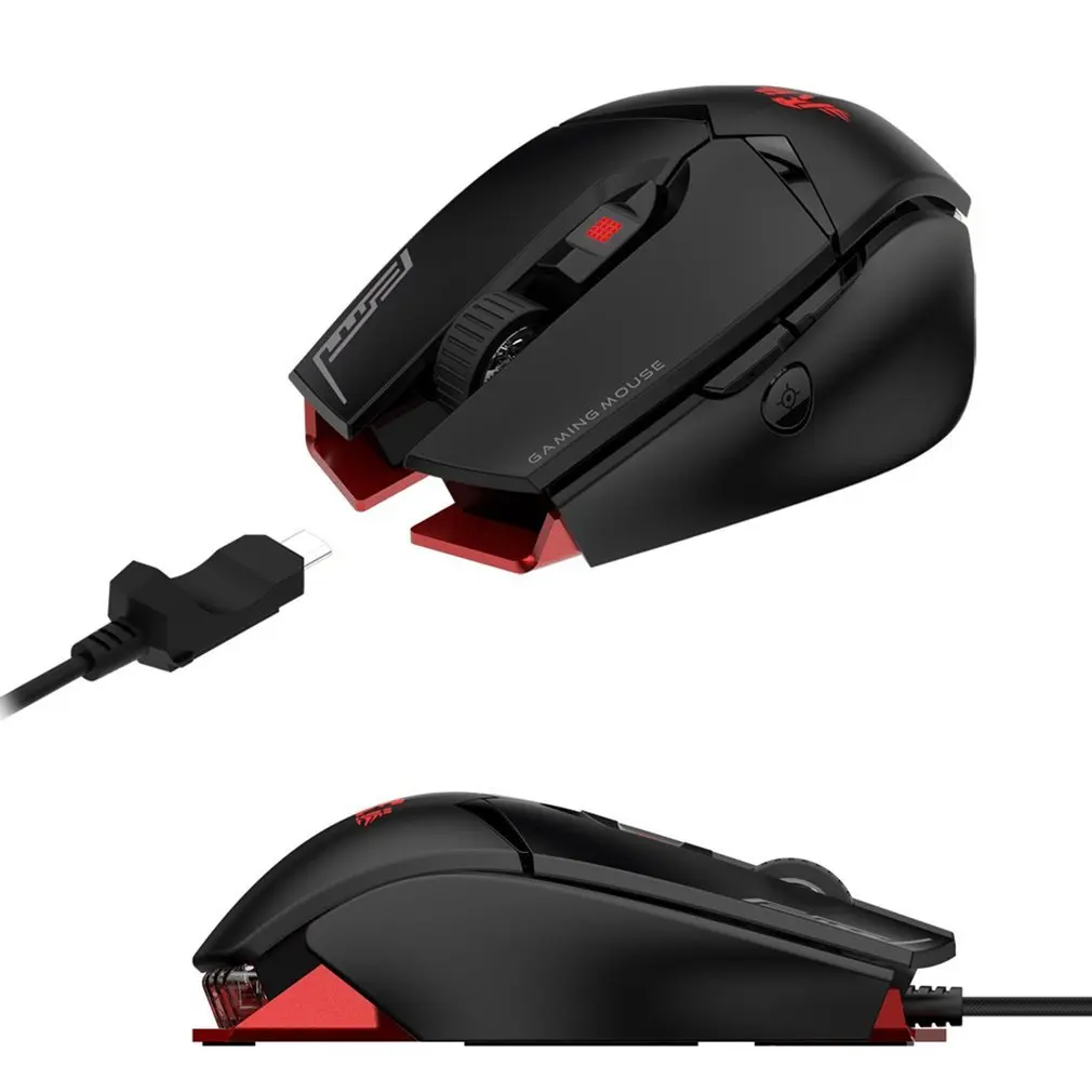 M01 программируемая оптическая игровая мышь с 12000 dpi и RGB светодиодный подсветка 7 клавиш проводная USB мышь для ПК настольный компьютер