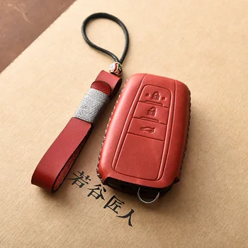 

Genuine Leather Car Remote Key Cover Case For Toyota CHR C-HR Prado 2017 2018 Prius Camry Corolla RAV4 2018 Accessories