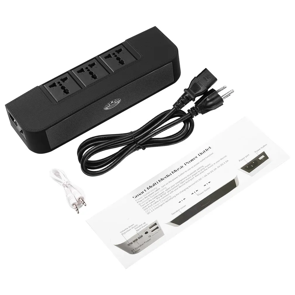 

Power Strip Smart Charging Multi Media Music Power Extension Socket Plug Multifunctional Fast Charging Power Strip