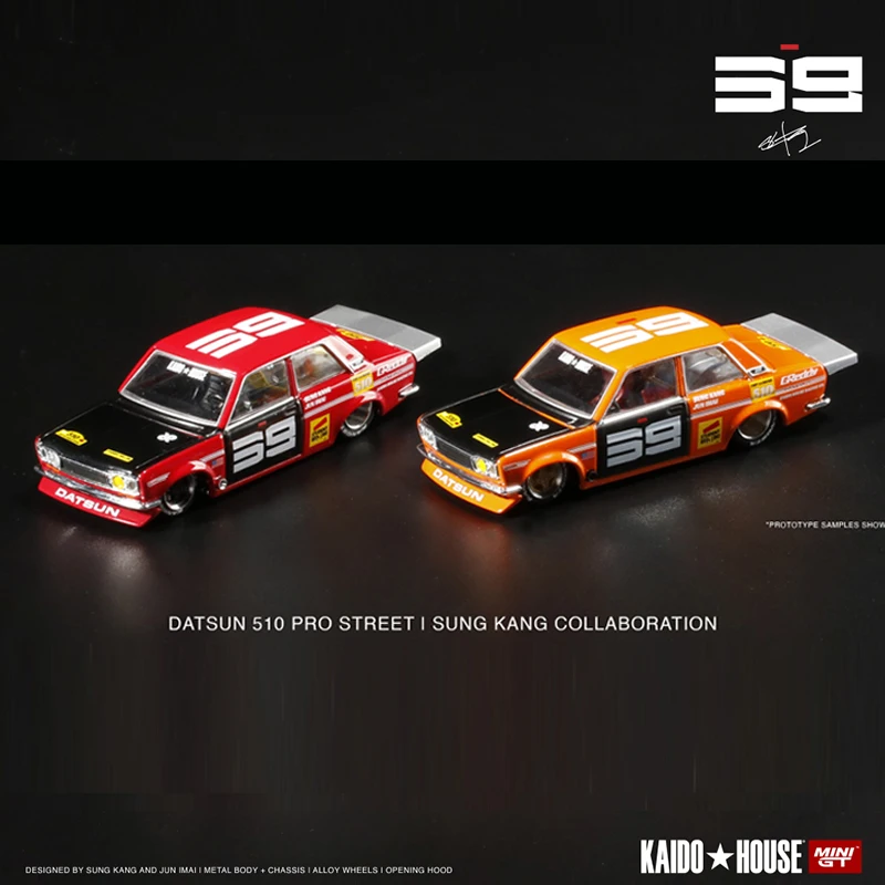 Kaido House x MINI GT 1:64 Datsun 510 Pro Street SK510 модель автомобиля из сплава литой под давлением-LHD |
