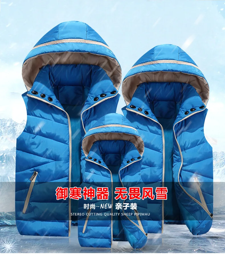 Family Matching Outfits Autumn Winter Warm Family Cotton Vest Cotton Clothes Children Vest Mother Daughter Father Waistcoat