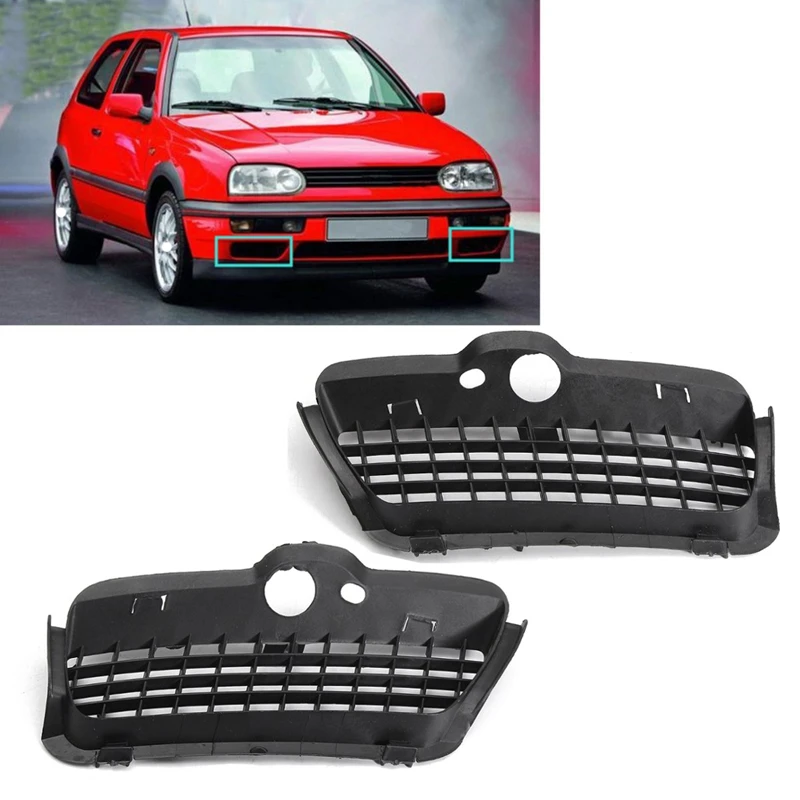1 Pair Car Front Bumper Lower Grilles Side For-Vw /Golf Mk3 1993-1998 1H685366601C front bumper decoration front bumper cover