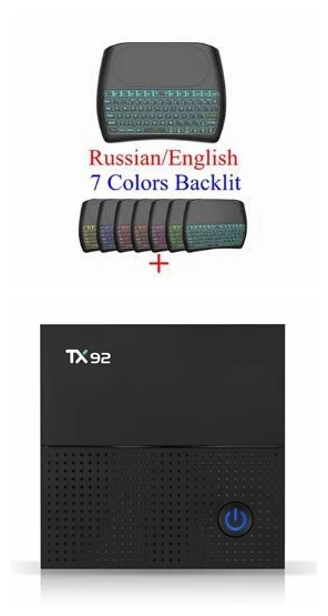 Oringal TX92 Android 7,1 Amlogic S912 Восьмиядерный 64 бит ТВ коробка 3 Гб/32 ГБ 4 к WiFi Bluetooth 4,1 Смарт медиаплеер - Цвет: Add D8 Backlit