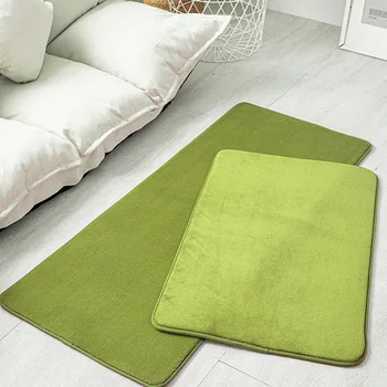 

9 solid color plush mat rug decorative carpet velvet food pad bedside floor mat anti slip bay window mat