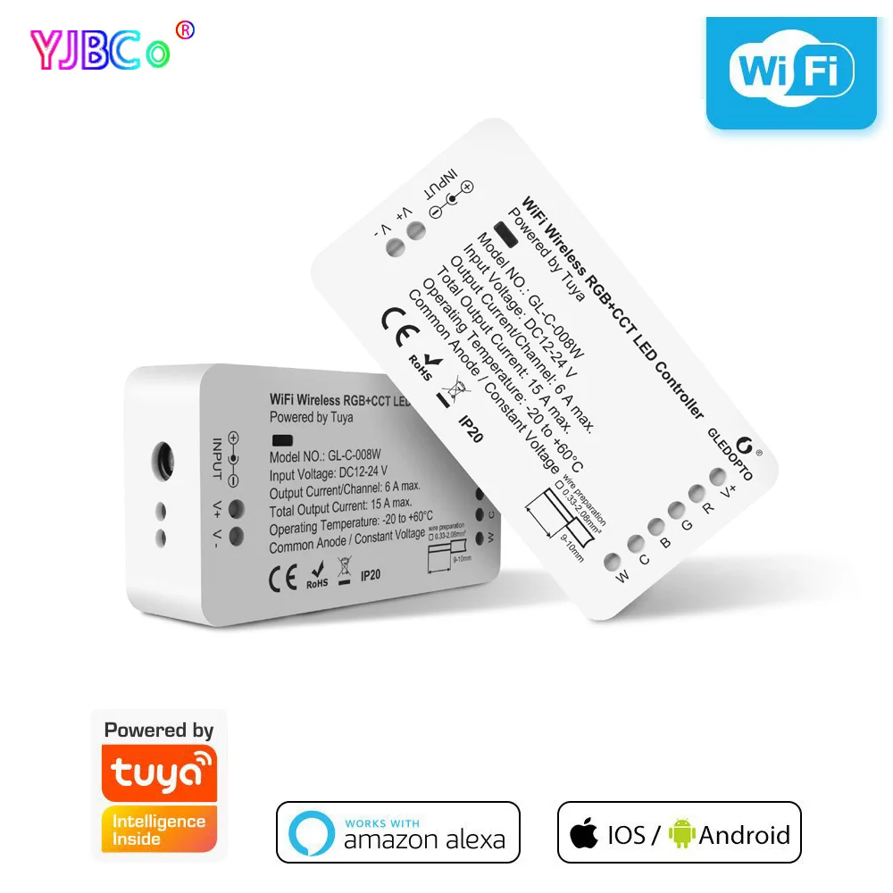 Светодиодное управление RGB RGBW + CCT Tuya WiFi умное в приложении для теплый холодный