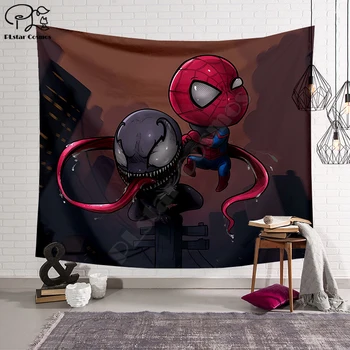 

Venom/Spiderman Funny cartoon Blanket Tapestry 3D Printed Tapestrying Rectangular Home Decor Wall Hanging style-4