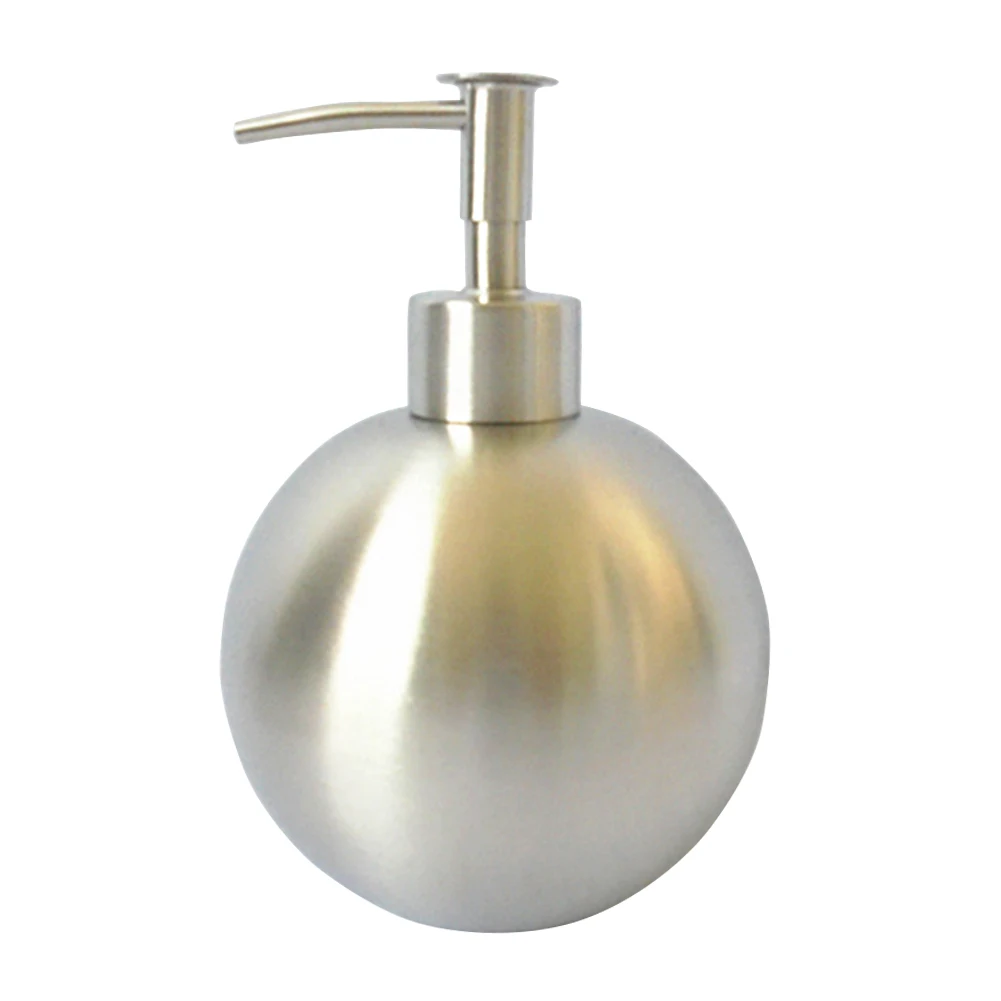 

Hand Sanitizer Soap Dispenser Bathroom Hotel Shower Gel Leakproof Push Type Lotion Manual Stainless Steel Spherical Liquid Home