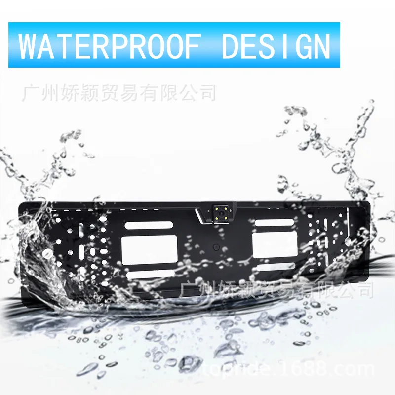 

Hot Selling Europe Bike Basket Webcam Reversing Night Vision Front Rear View Webcam 4 Lamp Europe License Plate Webcam