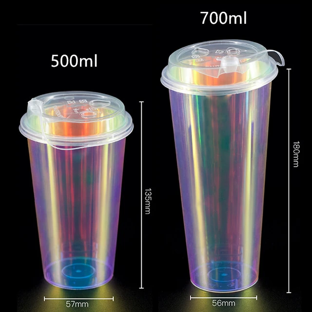 Transparent Plastic Coffee Cups  Transparent Plastic Cups 500ml - 50pcs  High Quality - Aliexpress