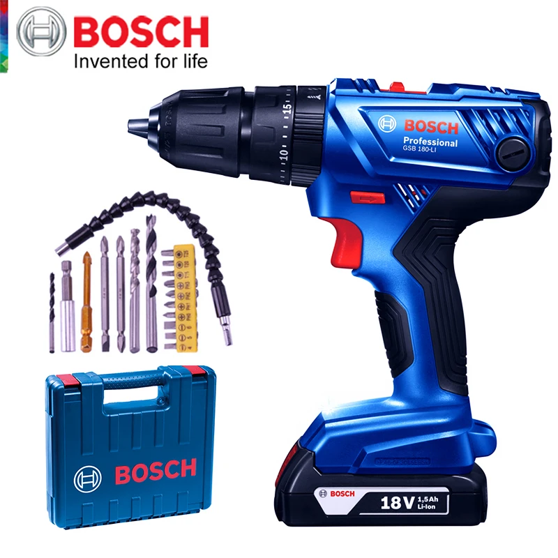 Дрель ударная Bosch аккумуляторная со светодиодсветильник кой 18 в макс. 50