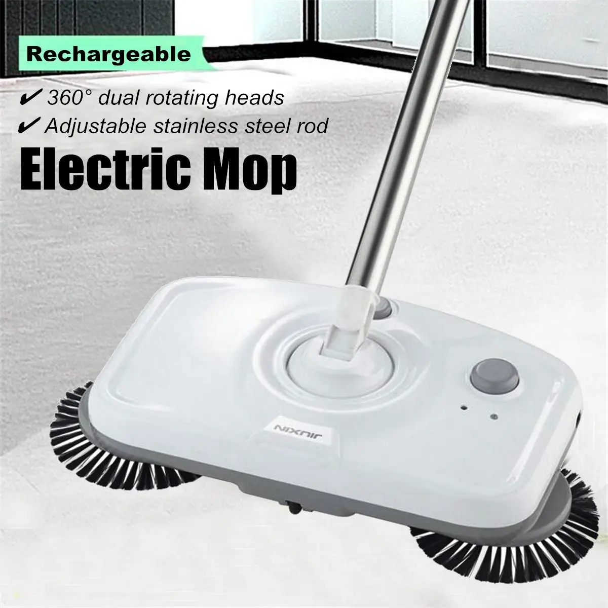 

Wireless Electric Floor Mop Rechargeable Vacuum Cleaner Scrubber Polisher Hand Push Floor Sweeper Household Cleaning Tools