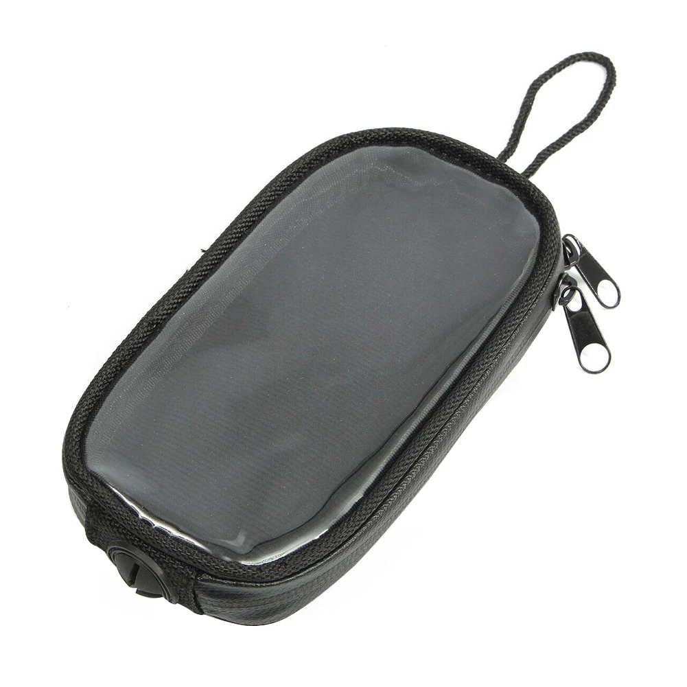 

7 Inch Black Pocket Pouch Waterproof Phone Holder Travel Universal PU Motorcycle Fuel Tank Bag Strong Magnetic Mount Navigation
