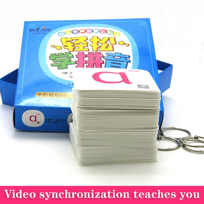 

1 Random Book Learn Chinese Characters Pinyin Cards With Picture Kids Learning Reading Cards English Card With Audio Reading