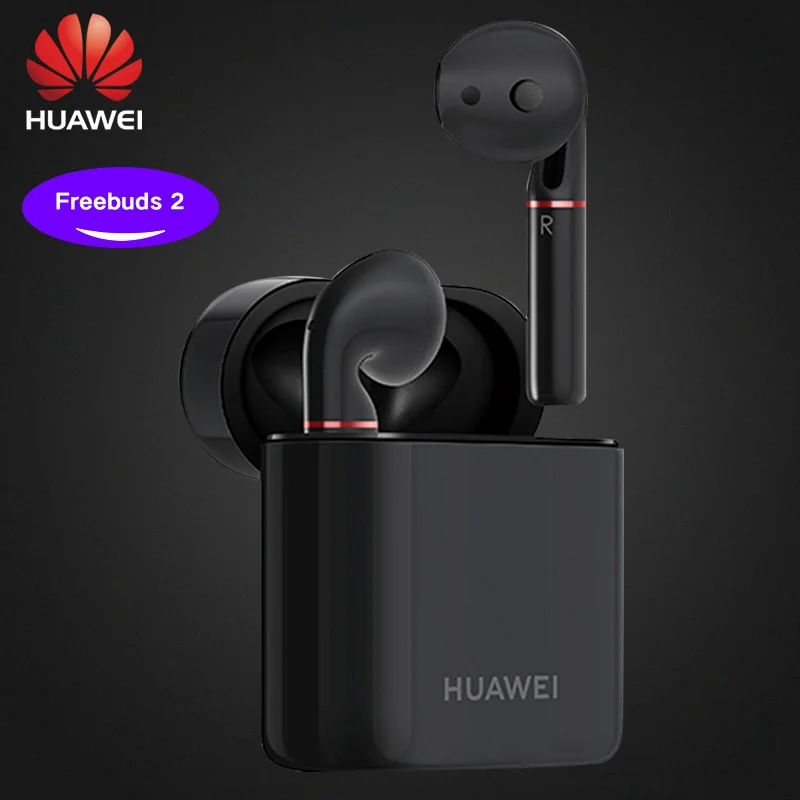 huawei Freebuds 2 Pro Freebuds 2 беспроводной Hi-Fi TWS Bluetooth 5,0 наушники водонепроницаемые IP54 Tap управление беспроводной зарядкой - Цвет: FreeBuds 2 black