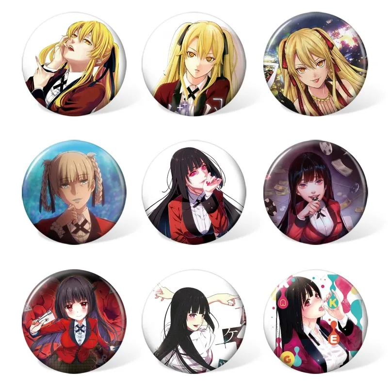9 комплектов значок аниме Kakegurui Jabami Yumeko с характерным персонажем &quotсделай сам&quot