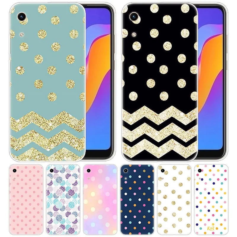 Роскошный мягкий силиконовый чехол в горошек для Huawei Honor 9X 8A 7A 20 Pro 7X 8X 7S 8S 8 9 10 Lite View