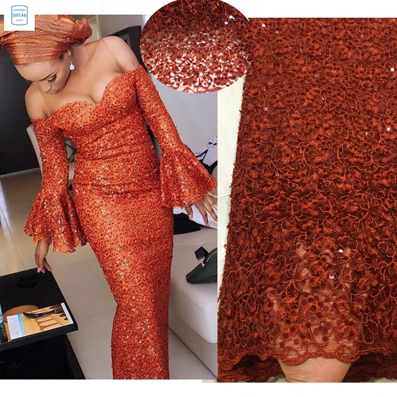 Burnt-orange-Nigeria-Lace-Fabric-2019-African-French-Lace-Fabric-High-Quality-With-Sequins-Tulle-French