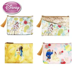 Disney Bag Beauty and the Beast Storage Portable Large-capacity Zipper Design Handbag Multifunctional Cosmetic Bag