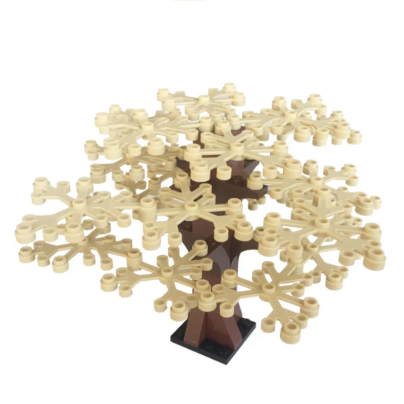 Small Tree Tan Обучающий строительный блок город Нью-Йорк Центральный парковое дерево MOC образовательный кирпич-без оригинальной коробки - Цвет: Small Tree Tan