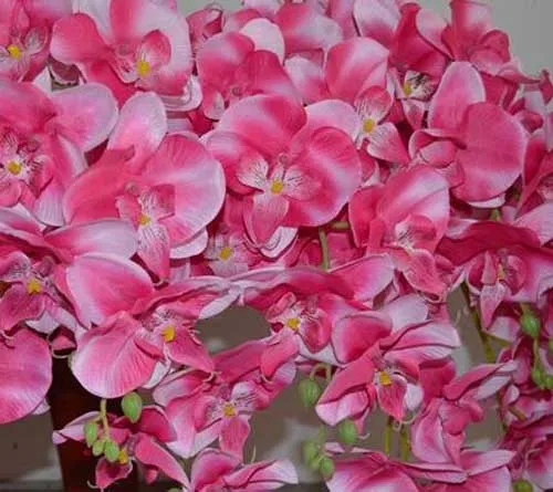 pink 10cm 30 шт. бабочка Орхидея 10 см Искусственный Цветок голова DIY ручной работы материал домашний сад Декоративный букет Подарочная коробка Декор - Цвет: pink 10cm