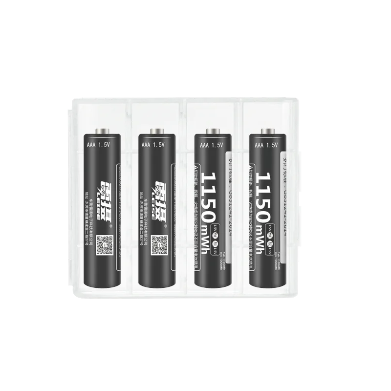 4pcs Leise 1,5 V AAA 1150mWh Перезаряжаемые литий Батарея 3A Li-ploymer аккумуляторы высокой емкости с Батарея чехол - Цвет: 4pcs