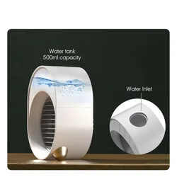 clown 7 Colors Lights Portable Mobile Air Conditioner Mini Usb Air Cooler Cooling Fan Humidifier Evaporative Cool Personal