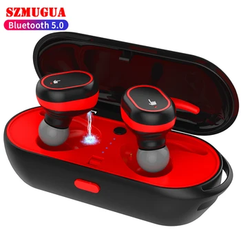 

SZMUGUA TWS Wireless Earbuds Bluetooth Earphone 5.0 3D Stereo HIFI Sports Headset Waterproof Mini Touch Control With Micropone