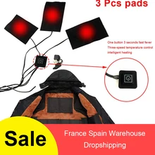 1 компл. USB Электрический Подогрев куртка грелку на открытом воздухе Themal теплый зимний нагревательный жилет колодки для подогрева одежды высокая 45-50 ° C