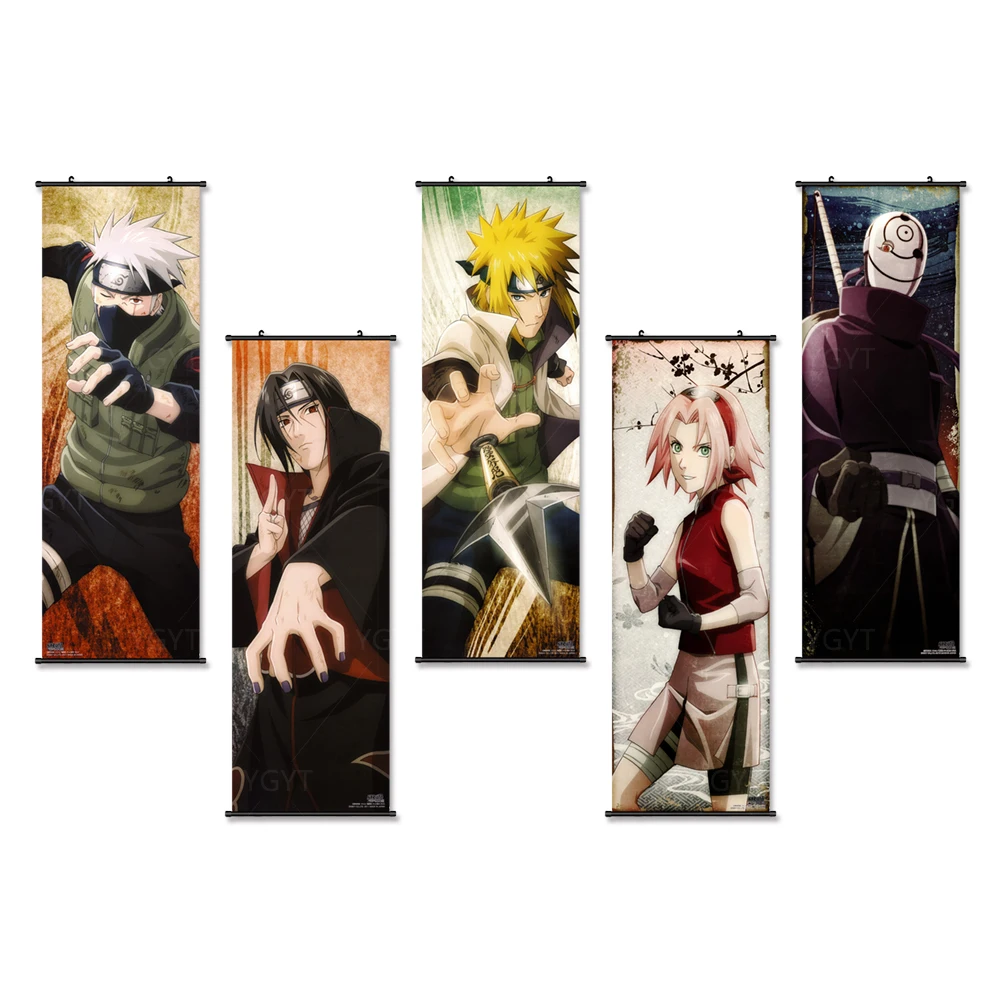 Bandai Наруто настенное искусство на холсте картина Саске печать постер
