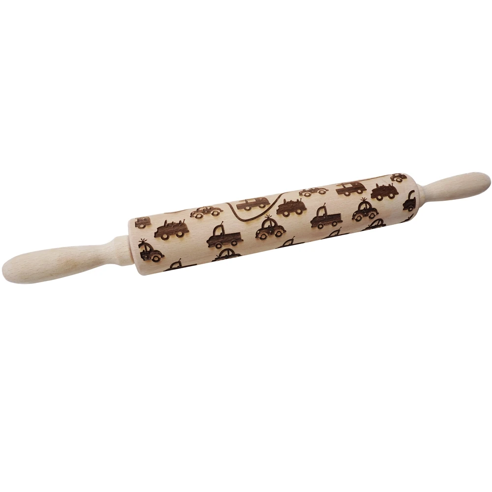 Embossing christmas rolling pin Car Pattern Rolling pin Cookie Kitchen Supplies Cookie Noodle Biscuit Maker Roller