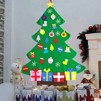 

DIY Felt Christmas Tree New Year Gifts Kids Toys Artificial Tree Door Wall Hanging Ornaments Christmas Decoration for Home
