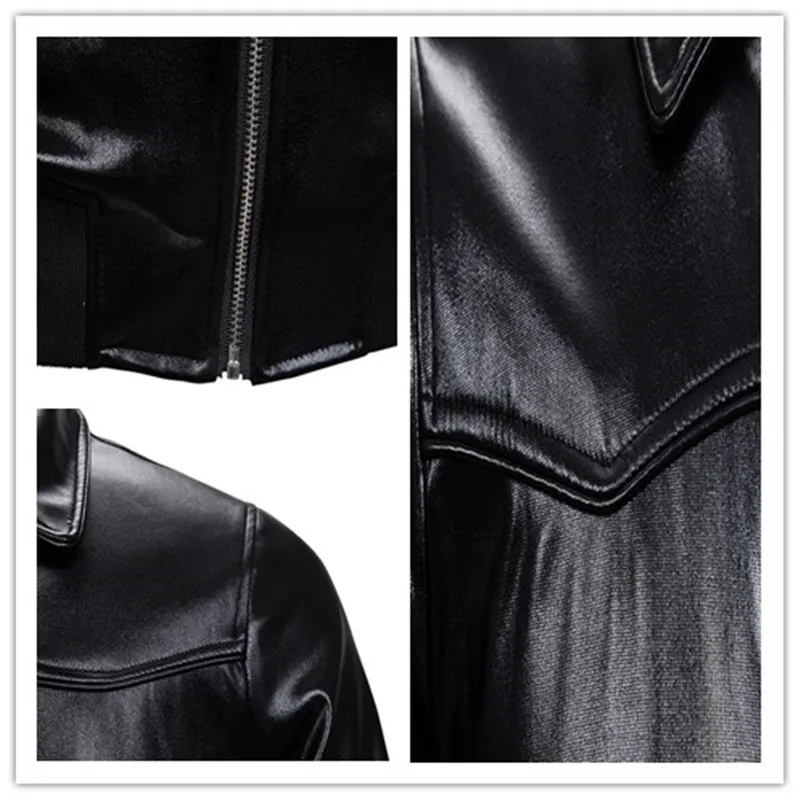 Black Friday Men Leather Jackets Jackets and Coats New Bright Color for Men Lapel Full Casual Men Jacket Leather