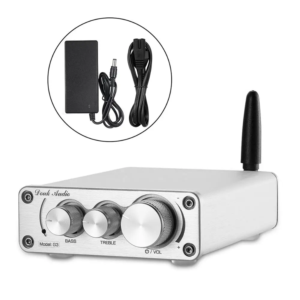 Silver Tone Version Nobsound Последние Мини TPA3116 Bluetooth 5,0 HiFi Мощность стерео усилитель домашнего аудио Amp с ВЧ бас - Цвет: Silver Tone Version