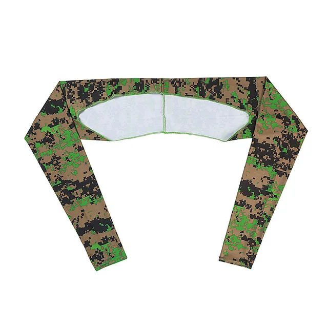 long fake sleeves Scar Cover Gloves Fake Sleeve Foldable Siamese Sun Protection Elbow Cuff Arm Cover Driving Arm Warmers Sleeves green