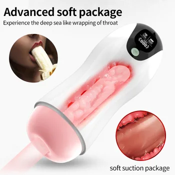 Automatic Male Masturbator Cup 8 Speeds Shock Masturbation Blowjob Pussy Sex Toys For Men Adult Goods For Men Mastubator Masters 4