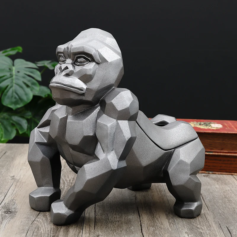 Креативный держатель для ткани Gorilla с геометрическим орнаментом, Кассетный держатель для бумаги Orangutan, поддон для накачки, украшение для гостиной, лучший подарок X3338