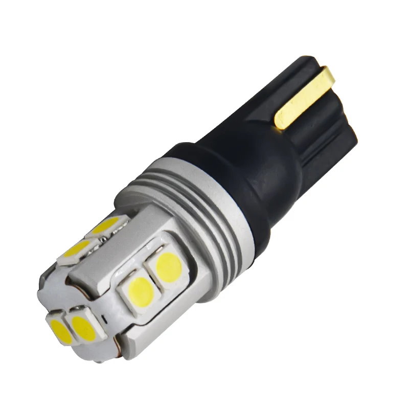 HYZHAUTO 2 шт. T10 W5W светодиодный Canbus лампы Белый 10 smd 3030 светодиодный Габаритные фонари для автомобиля боковой маркер/парковочная лампа Нет ошибки 9-30 в