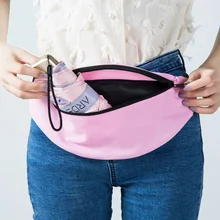 Женская поясная сумка, розовая поясная сумка, сумка на плечо в стиле хип-хоп, вместительная сумка формы «банан», унисекс, поясная сумка, спортивные сумки через плечо
