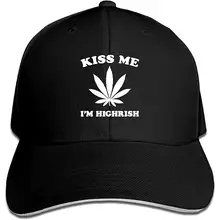 Черная кепка Kiss Me I'm Highrish Snapback Кепка s для мужчин Регулируемая Молодежная Кепка для гольфа s головные уборы